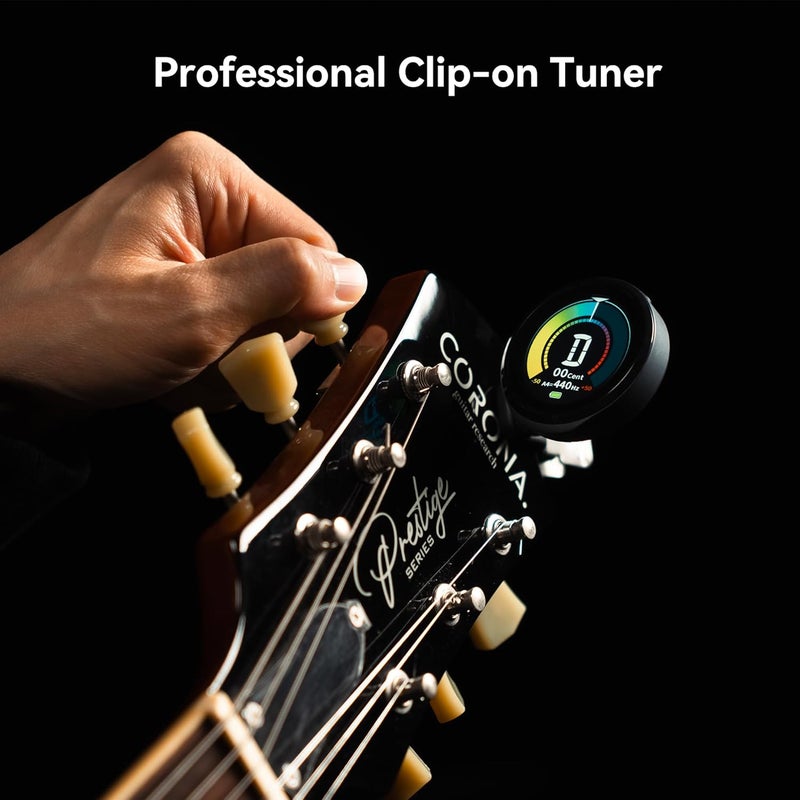 Cherub WST-915Li Rechargeable Guitar Tuner, 6 User-Customizable Displays Clip On Tuner for Guitar, Bass, Ukulele, Guitars Accessories - Image 2